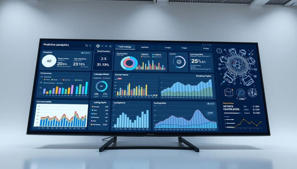 AI-powered campaign optimization dashboard showing predictive analytics
